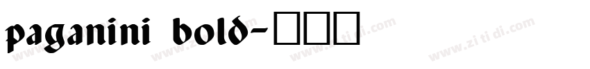paganini bold字体转换